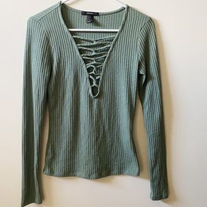 Forever 21 criss cross fitted top